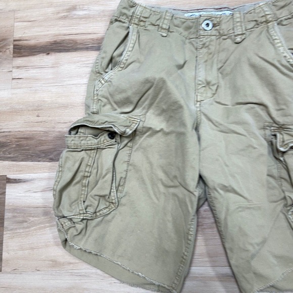 American Eagle Outfitters Mens Cargo Shorts Size 28 Longboard Cotton Cutoffs - Picture 3 of 8